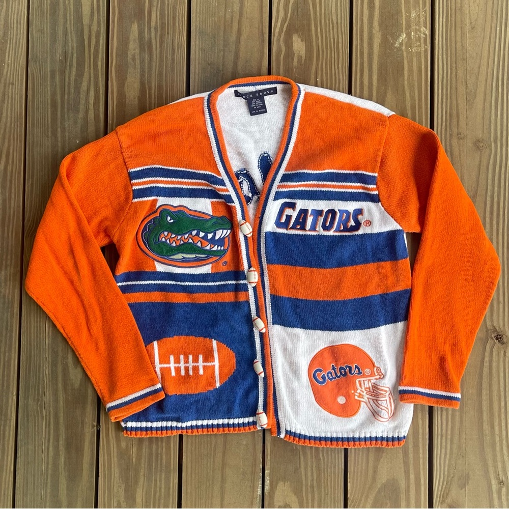 Florida Gators Knit Cardigan with Football Buttons Medium